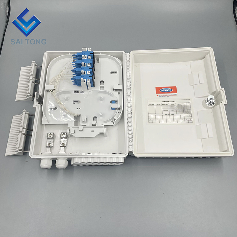 Caja de terminales de fibra óptica ODB NAP de 16 núcleos, caja de distribución de fibra óptica ftth de 16 puertos, caja FTTH montada en la pared para exteriores con adaptador