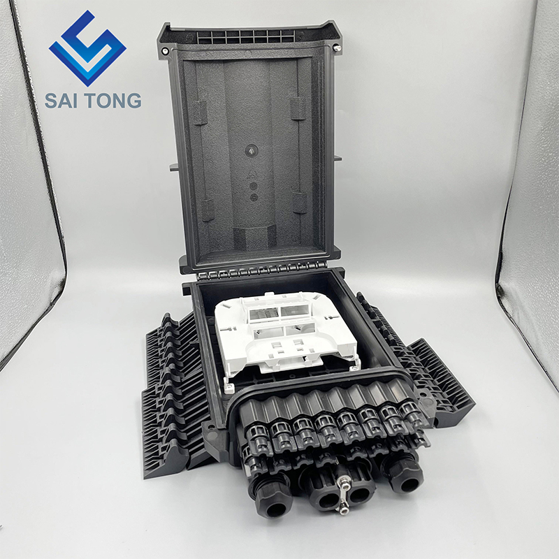 Saitong Fiber Optical 16 Core Splice Enclosure Splitter Box Caja Nap Box PLC Splitter Caja de distribución de fibra óptica