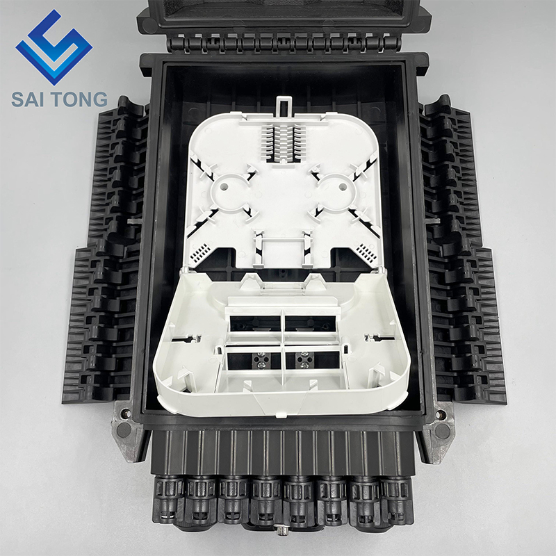 Saitong Fiber Optical 16 Core Splice Enclosure Splitter Box Caja Nap Box PLC Splitter Caja de distribución de fibra óptica