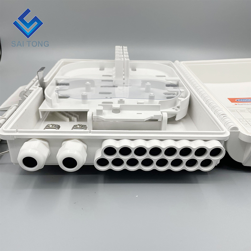 Caja de terminales de fibra óptica ODB NAP de 16 núcleos, caja de distribución de fibra óptica ftth de 16 puertos, caja FTTH montada en la pared para exteriores con adaptador