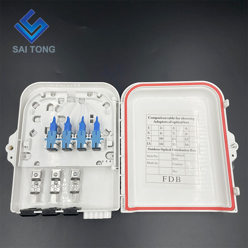 Suministro de fábrica 8 core ftth box plc splitter 1 8 caja de distribución óptica 8 puertos NAP para equipos de fibra óptica