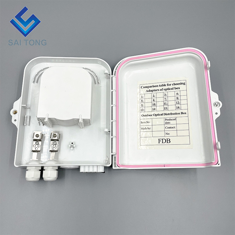 China Factory 48 core ftth box plc splitter 4 bandeja caja de distribución óptica 2 en 8 puertos NAP para equipos de fibra óptica