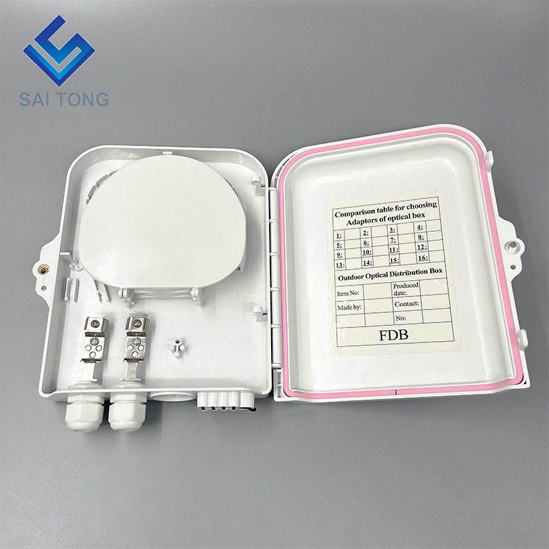 China Factory 48 core ftth box plc splitter 4 bandeja caja de distribución óptica 2 en 8 puertos NAP para equipos de fibra óptica