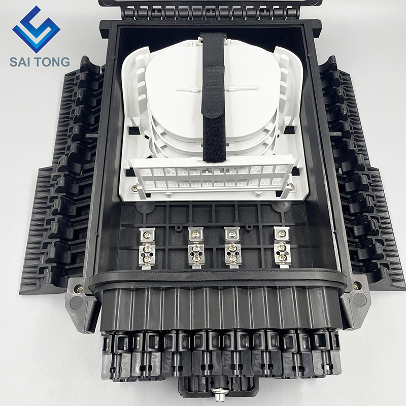 Caja de distribución aérea/subterránea 2/6 puertos ip68 24 uds adaptador fibra óptica NAP box boca de hombre cierre de junta óptica para FTTH