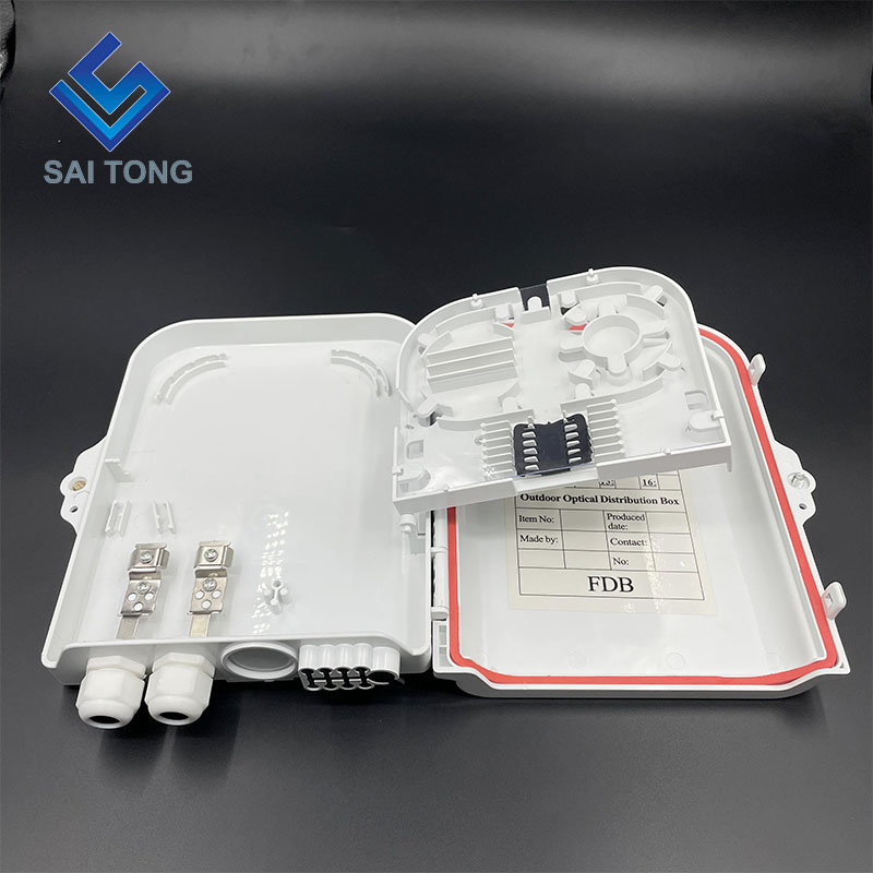 Caja de terminales de acceso de fibra de plástico de 8 núcleos FTTH para exteriores, 8 puertos, prensaestopas de goma resistente al agua, caja de fibra óptica Gpon onu FDB/ATB