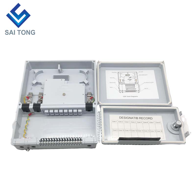 Estilo indonesio con dos puertas, caja de distribución de fibra de 3 en 16 salidas, 16 núcleos, 2 uds., 2*8 Plc, punto de distribución óptica divisora