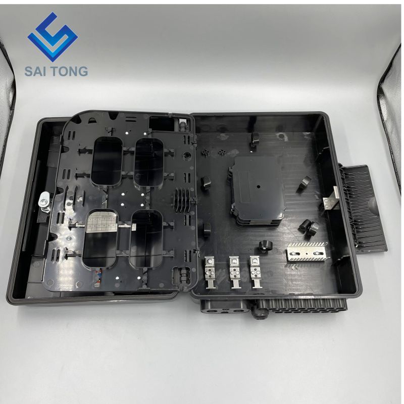 Caja de caja de fibra óptica de 32 o 48 núcleos ABS para exteriores SC FTTH cajas de plástico de fibra NAP CTO caja de distribución de fibra óptica