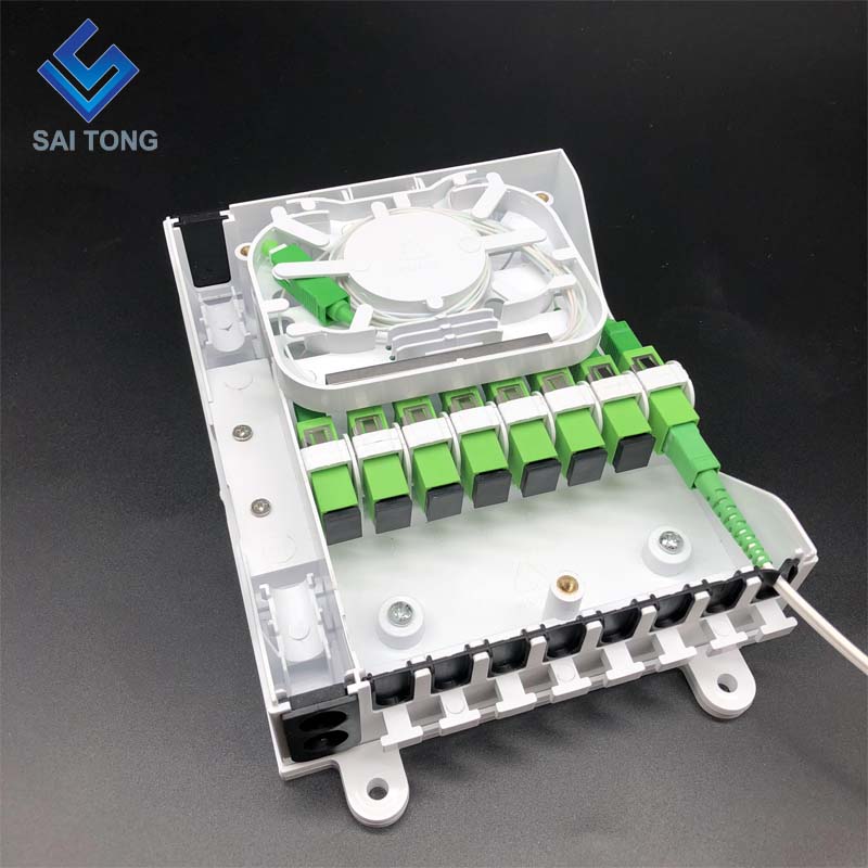 Cixi Saitong FTTH Caja de terminales de fibra óptica de 8 núcleos para interiores y exteriores 8 puertos Mini montado en la pared Nuevo producto con estilo ucraniano