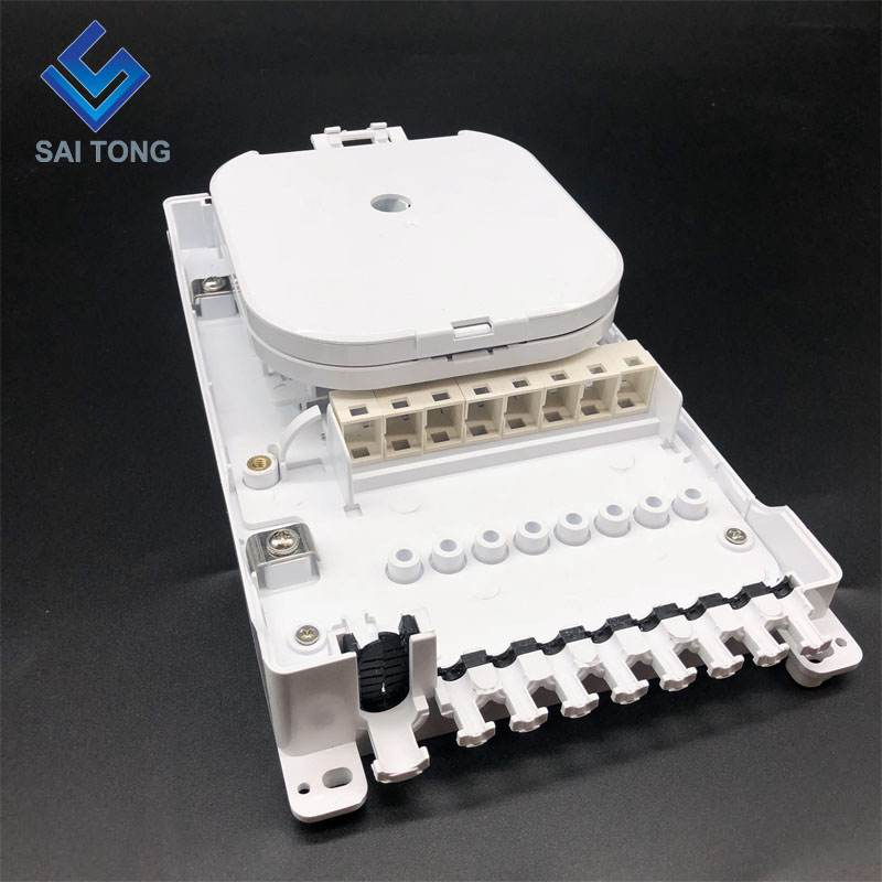 Saitong FTTH En stock Fabricante de China Caja de terminales de fibra óptica de distribución FTTH para exteriores resistente a la intemperie de 8 fibras Tipo HUAWEI