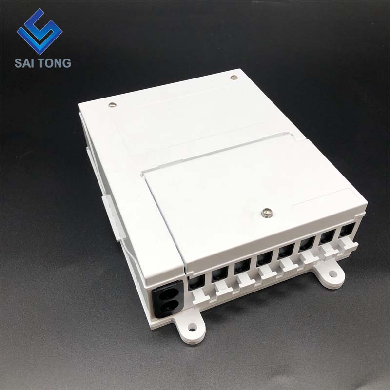 Cixi Saitong FTTH Caja de terminales de fibra óptica de 8 núcleos para interiores y exteriores 8 puertos Mini montado en la pared Nuevo producto con estilo ucraniano