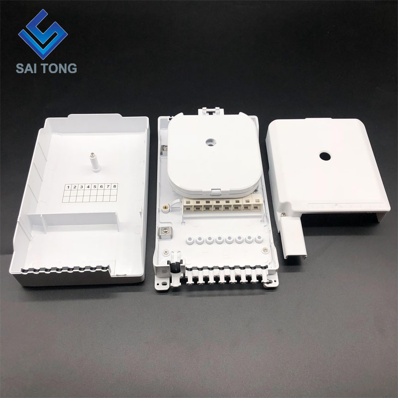 Saitong FTTH En stock Fabricante de China Caja de terminales de fibra óptica de distribución FTTH para exteriores resistente a la intemperie de 8 fibras Tipo HUAWEI