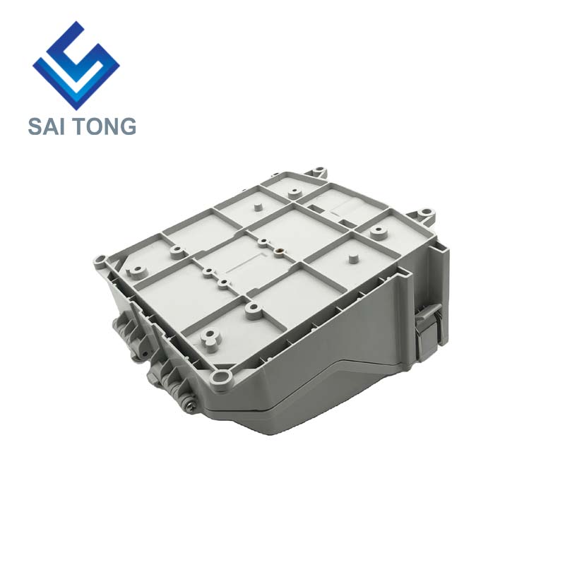 FTTH Saitong IP65 Caja de terminales de fibra óptica de 16 núcleos PC + Material ABS Cajas de distribución de 16 puertos para exteriores con 2 bandejas