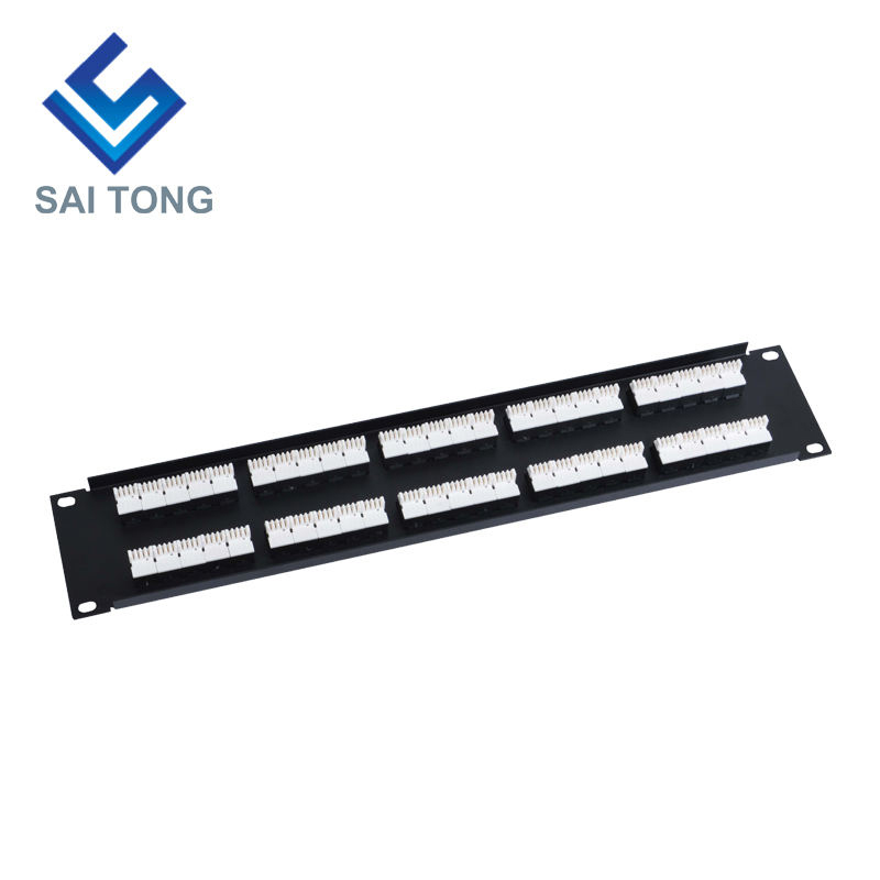 2U 19 '' 50 puertos RJ11 Krone Jackets, soporte de acero Cat3 Patch Panel en blanco sin blindaje utp Cat3 RJ11 Patch panel