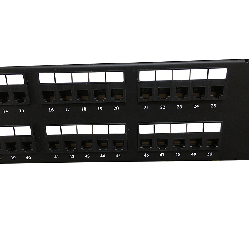 2U 19 '' 50 puertos RJ11 Krone Jackets, soporte de acero Cat3 Patch Panel en blanco sin blindaje utp Cat3 RJ11 Patch panel