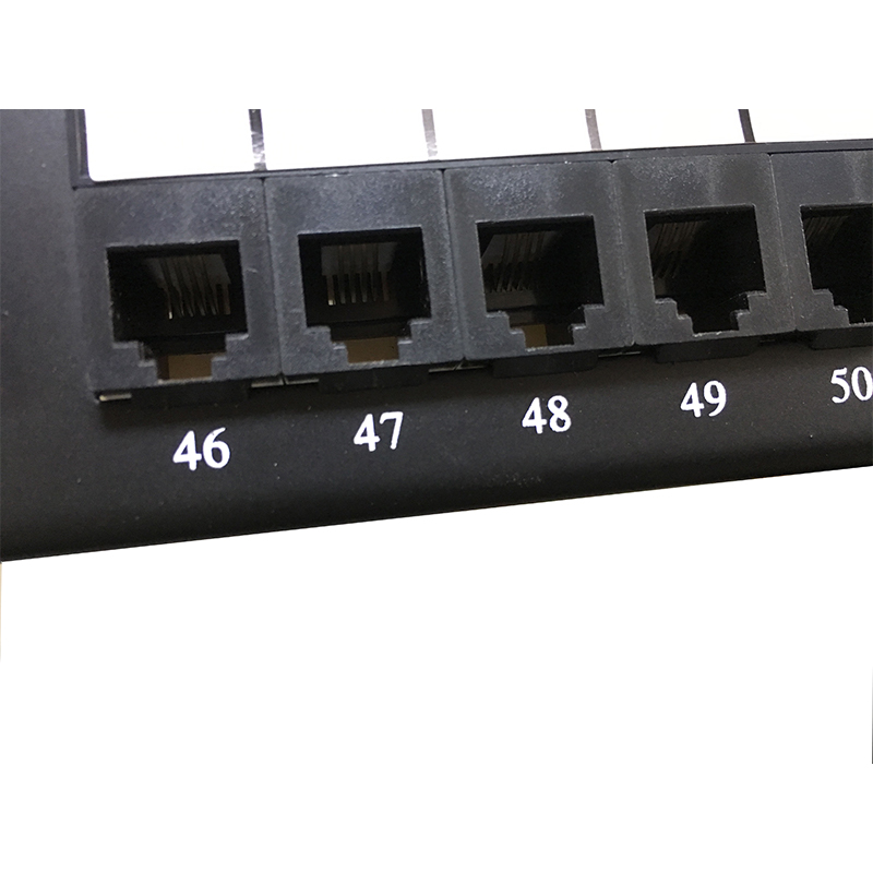 2U 19 '' 50 puertos RJ11 Krone Jackets, soporte de acero Cat3 Patch Panel en blanco sin blindaje utp Cat3 RJ11 Patch panel