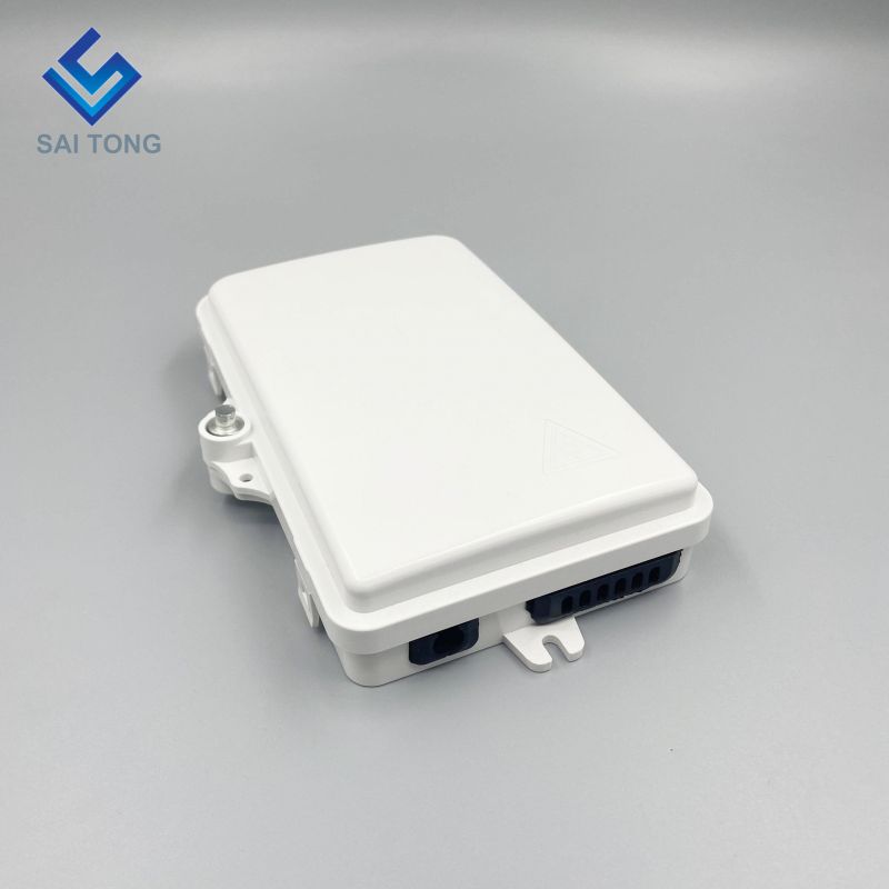 Saitong 1/6 puertos de alta calidad FTTH FTTX caja de distribución de fibra óptica de 6 núcleos caja de soporte PLC caja óptica ABS