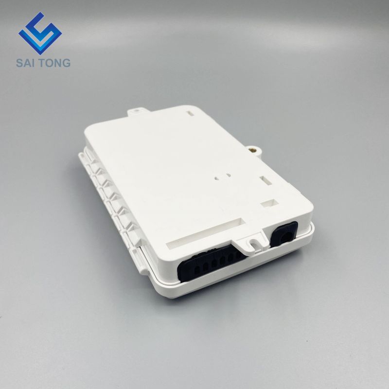 Saitong 1/6 puertos de alta calidad FTTH FTTX caja de distribución de fibra óptica de 6 núcleos caja de soporte PLC caja óptica ABS