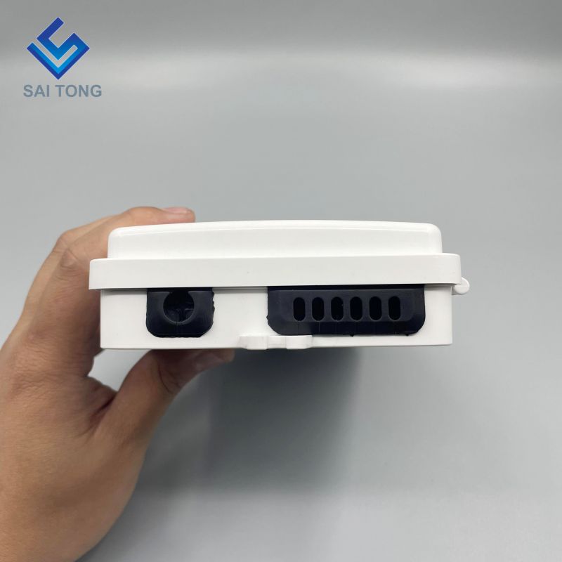 Saitong 1/6 puertos de alta calidad FTTH FTTX caja de distribución de fibra óptica de 6 núcleos caja de soporte PLC caja óptica ABS