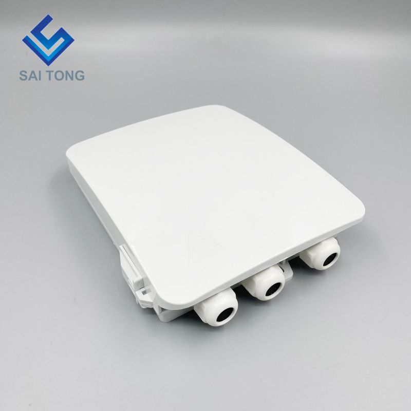 Cixi Saitong FTTH Caja de terminales de fibra óptica de 8 núcleos para interiores Caja de fibra de 8 puertos montada en la pared 1 entrada / 3 salidas FDB Nuevo producto