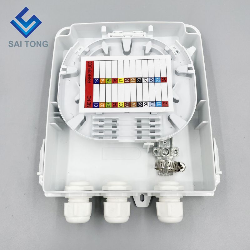 Cixi Saitong FTTH Caja de terminales de fibra óptica de 8 núcleos para interiores Caja de fibra de 8 puertos montada en la pared 1 entrada / 3 salidas FDB Nuevo producto