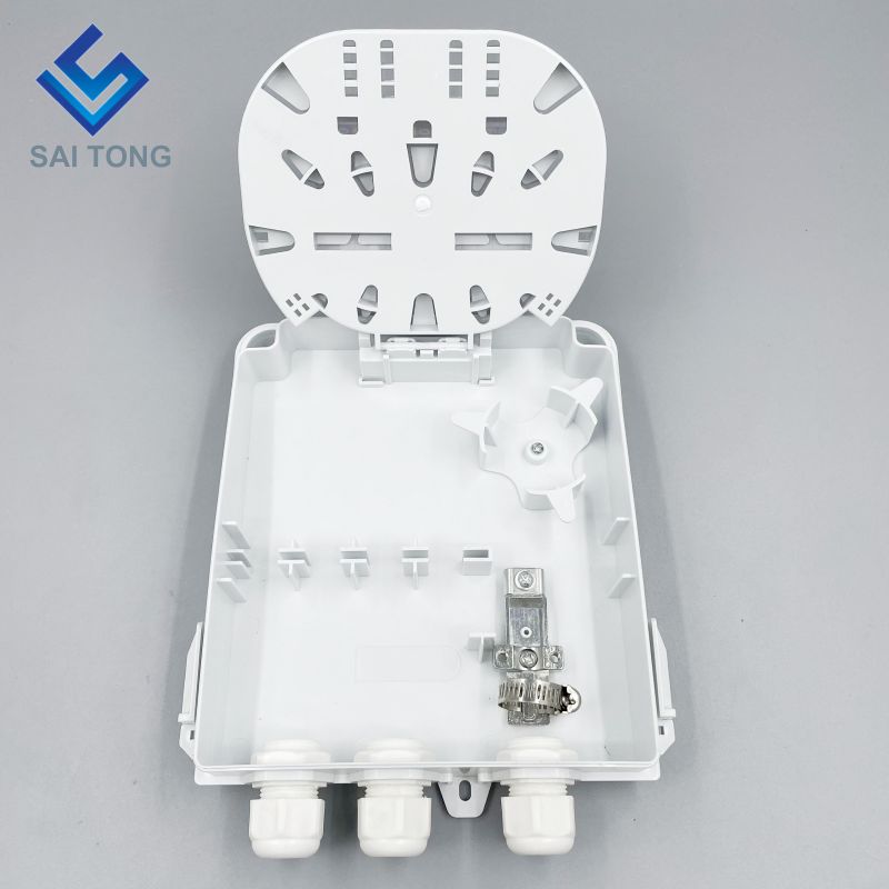 Cixi Saitong FTTH Caja de terminales de fibra óptica de 8 núcleos para interiores Caja de fibra de 8 puertos montada en la pared 1 entrada / 3 salidas FDB Nuevo producto