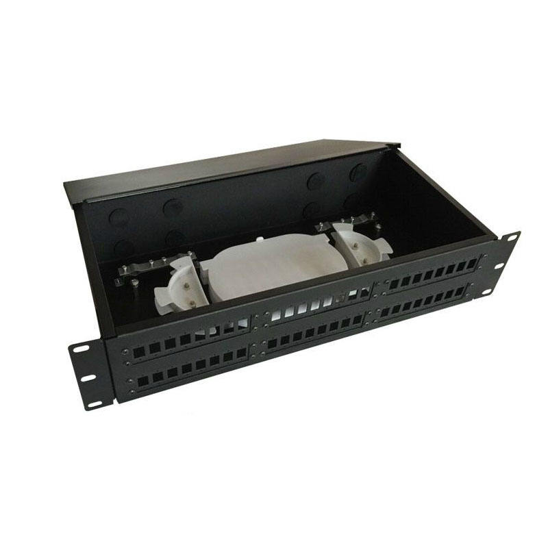 Profesional 19 pulgadas ftth 48 puertos sc lc montaje en rack marco de distribución de fibra óptica panel de conexión de fibra óptica montaje en rack ODF