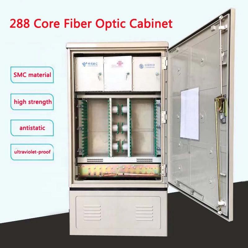 SaiTong FTTH Splice 288 Core fibra óptica SMC gabinete impermeable IP55 smc fibra gabinete Soporte para estándar o personalizado