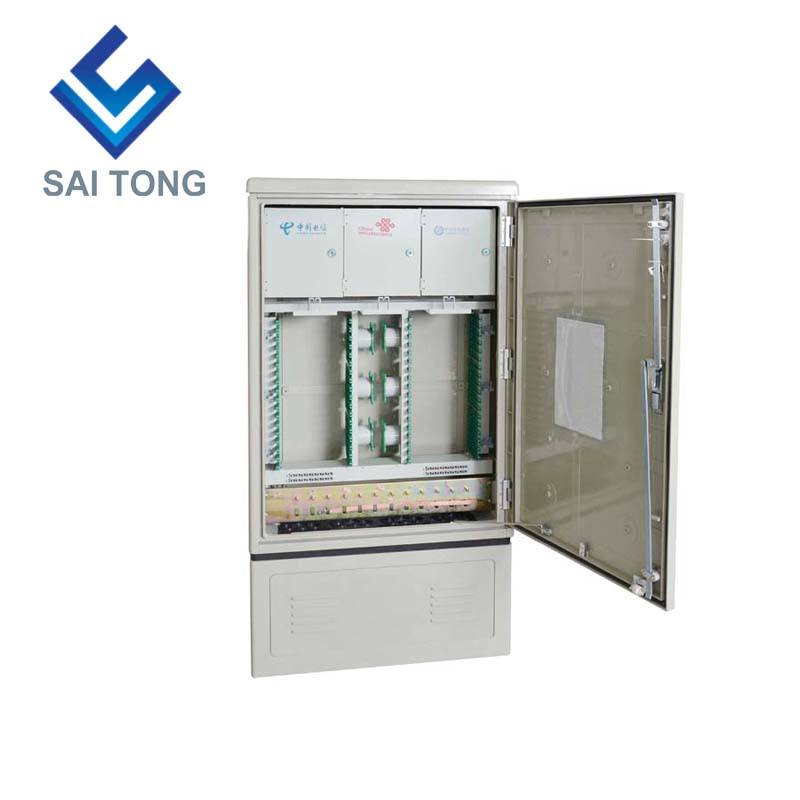 SaiTong FTTH Splice 288 Core fibra óptica SMC gabinete impermeable IP55 smc fibra gabinete Soporte para estándar o personalizado