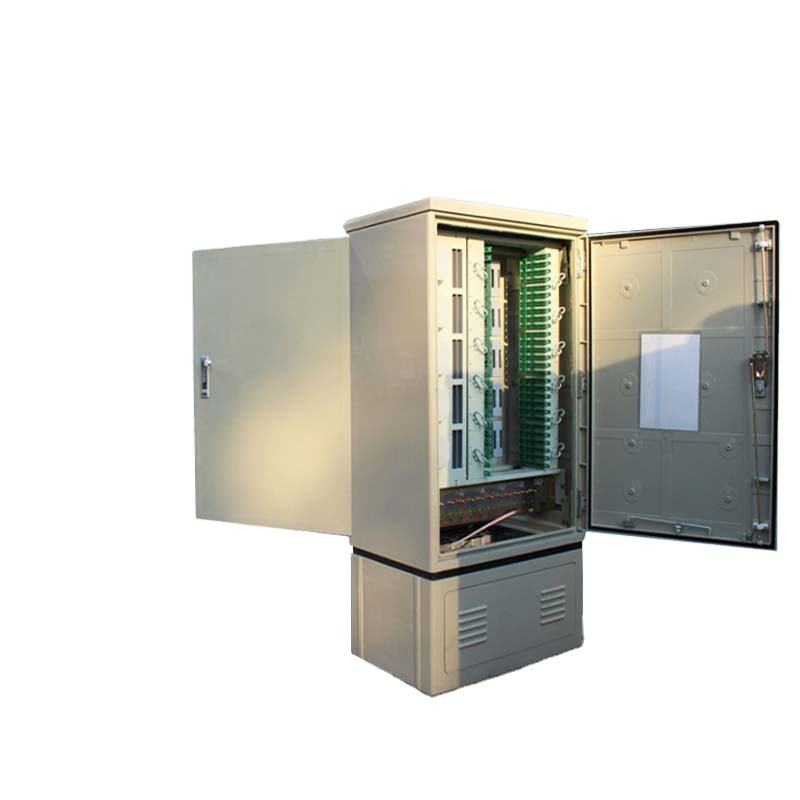 Gabinetes de distribución óptica SaiTong FTTH 576 Core para exteriores a prueba de agua IP55 Gabinete de fibra óptica de 576 núcleos ODF ODB