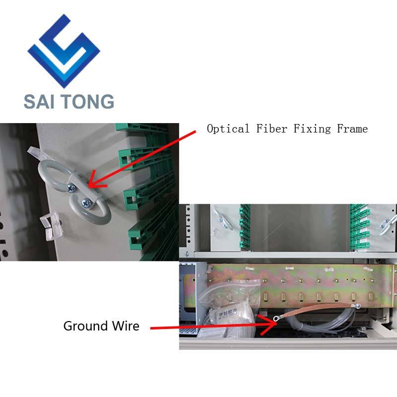 2021 SaiTong FTTH 576 Gabinete central de distribución de fibra de núcleo Material SMC para exteriores Gabinetes de fibra 576 impermeables para exteriores ODF ODB