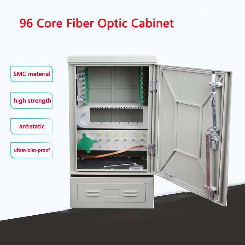 Gabinetes de fibra óptica Saitong FTTH de 96 núcleos, gabinete de distribución de fibra óptica SMC, gabinete de conexión cruzada, gabinete de distribución de fibra ftth