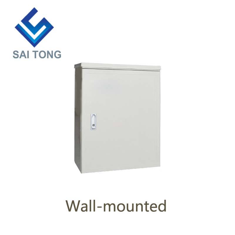 SaiTong FTTH 144 Core cross connect gabinete de equipo de telecomunicaciones SMC exterior impermeable IP55 144 core gabinetes de fibra óptica ODF