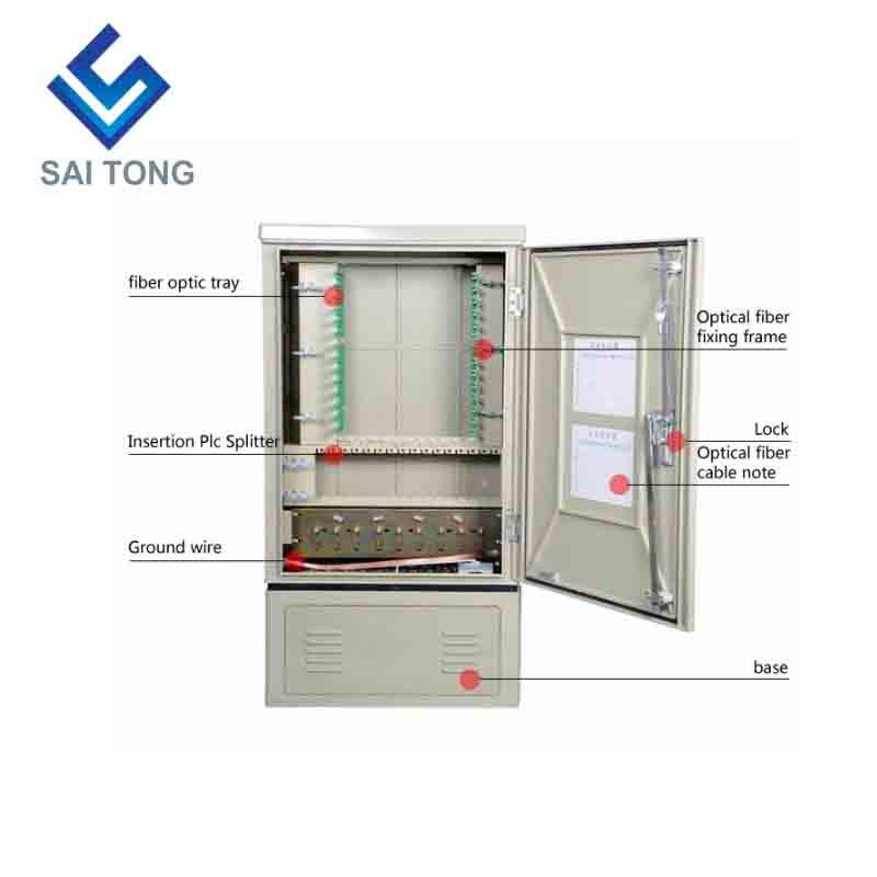 SaiTong FTTH 144 Core fibra óptica smc exterior impermeable IP55 smc fibra gabinete cable Soporte para estándar o personalizado