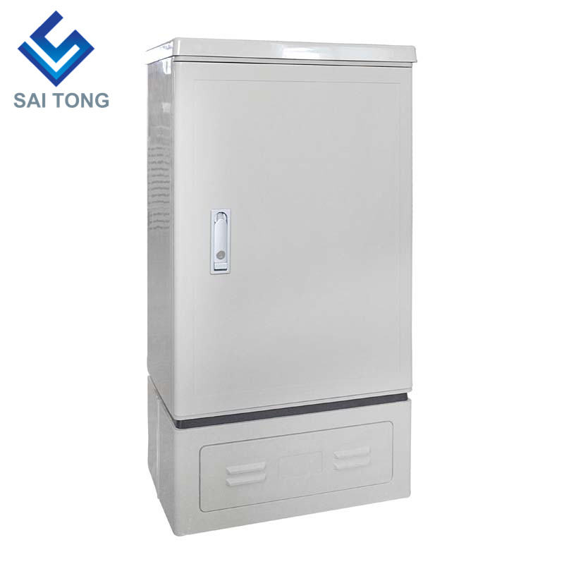 Gran oferta SaiTong FTTH 288 núcleo de distribución de fibra gabinete exterior SMC Material impermeable al aire libre 288 gabinetes de fibra ODF ODB